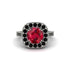 Milgrain Halo Round Ruby Engagement Ring - Odette No. 42 image 1