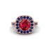 Milgrain Halo Round Ruby Engagement Ring - Odette No. 71 image 1