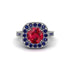 Milgrain Halo Round Ruby Engagement Ring - Odette No. 72 image 1