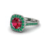 Milgrain Halo Round Ruby Engagement Ring - Odette No. 27 image 2