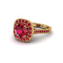 Milgrain Halo Round Ruby Engagement Ring - Odette No. 55 image 2