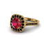 Milgrain Halo Round Ruby Engagement Ring - Odette No. 40 image 2