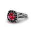 Milgrain Halo Round Ruby Engagement Ring - Odette No. 42 image 2