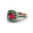 Milgrain Halo Round Ruby Engagement Ring - Odette No. 26 image 2