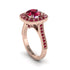 Milgrain Halo Round Ruby Engagement Ring - Odette No. 56 image 3