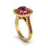 Milgrain Halo Round Ruby Engagement Ring - Odette No. 55 image 3