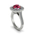 Milgrain Halo Round Ruby Engagement Ring - Odette No. 12 image 3