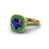 Milgrain Halo Round Sapphire Engagement Ring - Odette No. 28 image 2