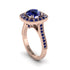 Milgrain Halo Round Sapphire Engagement Ring - Odette No. 74 image 3
