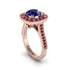 Milgrain Halo Round Sapphire Engagement Ring - Odette No. 59 image 3