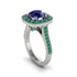 Milgrain Halo Round Sapphire Engagement Ring - Odette No. 30 image 2