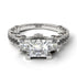 Modern Geometric Diamond Gold Engagement Ring - Beverly No. 33 image 2
