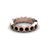 Black Diamond Modern Hexagon Wedding Band  - Bianca No. 8 image 2