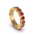 Ruby Modern Hexagon Wedding Band  - Bianca No. 10 image 3