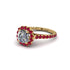 Modern Diamond Cushion Cut Engagement Ring - Uma No. 46 image 2