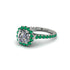 Modern Diamond Cushion Cut Engagement Ring - Uma No. 18 image 2