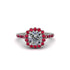 Modern Diamond Cushion Cut Engagement Ring - Uma No. 48 image 3
