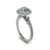 Modern Diamond Cushion Cut Engagement Ring - Uma No. 3 image 7