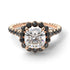 Modern Diamond Cushion Cut Engagement Ring - Uma No. 32 image 2