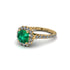 Modern Emerald Cushion Cut Engagement Ring - Uma No. 4 image 2