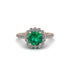 Modern Emerald Cushion Cut Engagement Ring - Uma No. 5 image 3