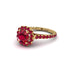 Modern Ruby Cushion Cut Engagement Ring - Uma No. 55 image 2