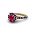 Modern Ruby Cushion Cut Engagement Ring - Uma No. 70 image 2