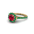 Modern Ruby Cushion Cut Engagement Ring - Uma No. 25 image 2