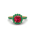 Modern Ruby Cushion Cut Engagement Ring - Uma No. 25 image 3
