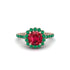 Modern Ruby Cushion Cut Engagement Ring - Uma No. 26 image 3