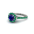 Modern Sapphire Cushion Cut Engagement Ring - Uma No. 30 image 2