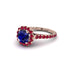 Modern Sapphire Cushion Cut Engagement Ring - Uma No. 59 image 2