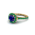 Modern Sapphire Cushion Cut Engagement Ring - Uma No. 28 image 2