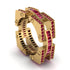 Ruby Monarch Baguette Gold Men's Ring - Micah No. 10 image 2