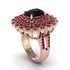 Ruby Multi Halo Oval Engagement Ring - Caitlin No. 53 image 2