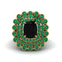 Emerald Multi Halo Oval Engagement Ring - Caitlin No. 22 image 3