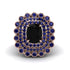 Sapphire Multi Halo Oval Engagement Ring - Caitlin No. 68 image 3