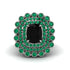 Emerald Multi Halo Oval Engagement Ring - Caitlin No. 24 image 3