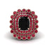 Ruby Multi Halo Oval Engagement Ring - Caitlin No. 53 image 3