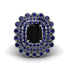 Sapphire Multi Halo Oval Engagement Ring - Caitlin No. 69 image 3