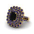 Sapphire Multi Halo Oval Engagement Ring - Caitlin No. 67 image 1