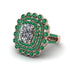 Emerald Multi Halo Oval Engagement Ring - Caitlin No. 17 image 1
