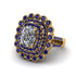 Sapphire Multi Halo Oval Engagement Ring - Caitlin No. 61 image 1