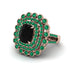Emerald Multi Halo Oval Engagement Ring - Caitlin No. 23 image 1