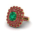 Ruby Multi Halo Oval Engagement Ring - Caitlin No. 49 image 1