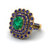 Sapphire Multi Halo Oval Engagement Ring - Caitlin No. 64 image 1