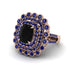 Sapphire Multi Halo Oval Engagement Ring - Caitlin No. 68 image 1