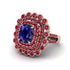 Ruby Multi Halo Oval Engagement Ring - Caitlin No. 59 image 1