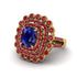 Ruby Multi Halo Oval Engagement Ring - Caitlin No. 58 image 1