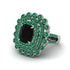 Emerald Multi Halo Oval Engagement Ring - Caitlin No. 24 image 1